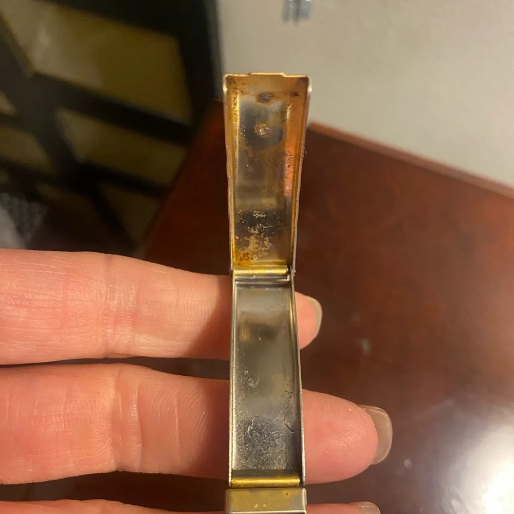 Vintage Gold and Silver Stretch Medical Identification Bracelet